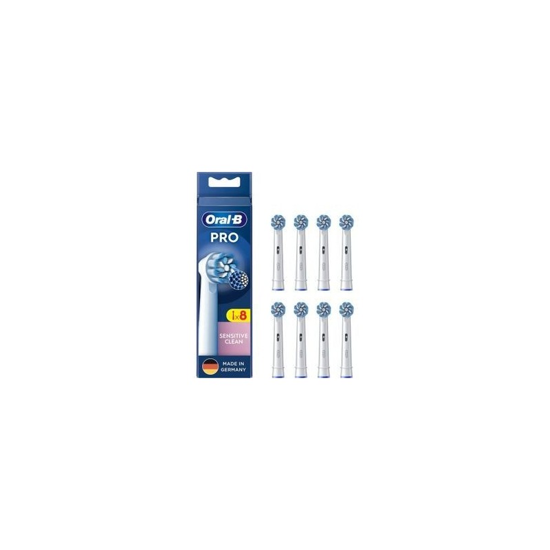 Oral-B Pro Sensitive Clean Replaceable Toothbrush Heads Heads For adults Number of brush heads included 8 White Oral-B Pro Sensitive Clean Replaceable Toothbrush Heads Heads For adults Number of brush heads included 8 White